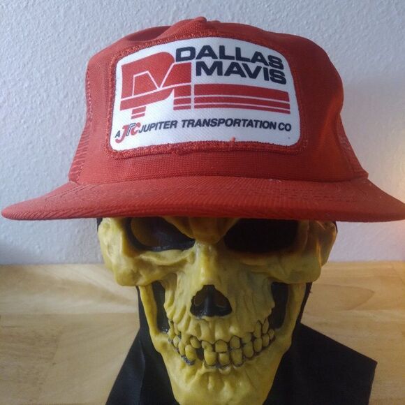 Deadstock Vintage Dallas Mavis Jupiter Transportation Patch Trucker Hat - Picture 1 of 7